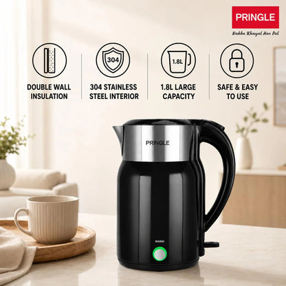 Pringle Haden Electric Kettle (Black, 1.8 Litre)