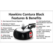Hawkins Contura Black Pressure Cooker (2 Litre, Hard Anodised) (CB 20)