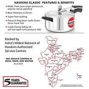Hawkins Classic Pressure Cooker (4 Litre, Aluminium Pressure Cooker) (CL 40)