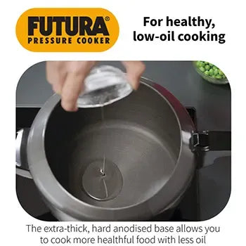 Hawkins Futura Hard Anodised Pressure Cooker (9 Litre, Inner Lid Pressure Cooker) (FP 90)