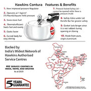 Hawkins Contura Pressure Cooker (2 Litre, Aluminium Pressure Cooker) (HC 20)