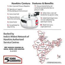 Hawkins Contura Pressure Cooker (5 Litre, Aluminium Pressure Cooker) (HC 50)