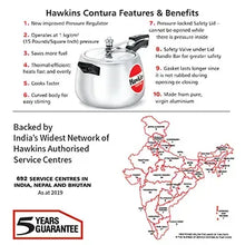 Hawkins Contura Pressure Cooker (6.5 Litre, Aluminium Pressure Cooker) (HC 65)