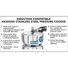 Hawkins Stainless Steel Wide Pressure Cooker (3 Litre, Induction Compatible) (HSS 3W)