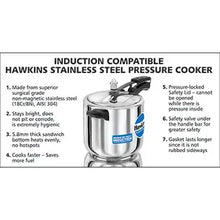 Hawkins Stainless Steel Pressure Cooker (6 Litre, Induction Compatible) (HSS 60)