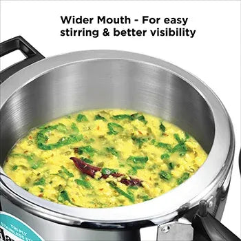 Hawkins Tri-Ply Stainless Steel Pressure Cooker (7 Litre Wide, Induction Compatible) (HSST 7W)