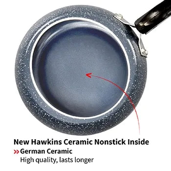 Hawkins Ceramic Pressure Cooker (1.5 Litre, Induction Compatible) (ICC 15)