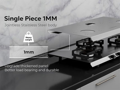 Sunshine Shield Plus S.S. Gas Stove (3 Burner, Stainless Steel Body)