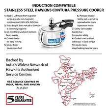 Hawkins Stainless Steel Contura Pressure Cooker (1.5 Litre, Induction Compatible) (SSC 15)