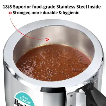 Hawkins Tri-Ply Stainless Steel Classic Pressure Cooker (3 Litre Tall, Induction Compatible) (SSTCL 3T)
