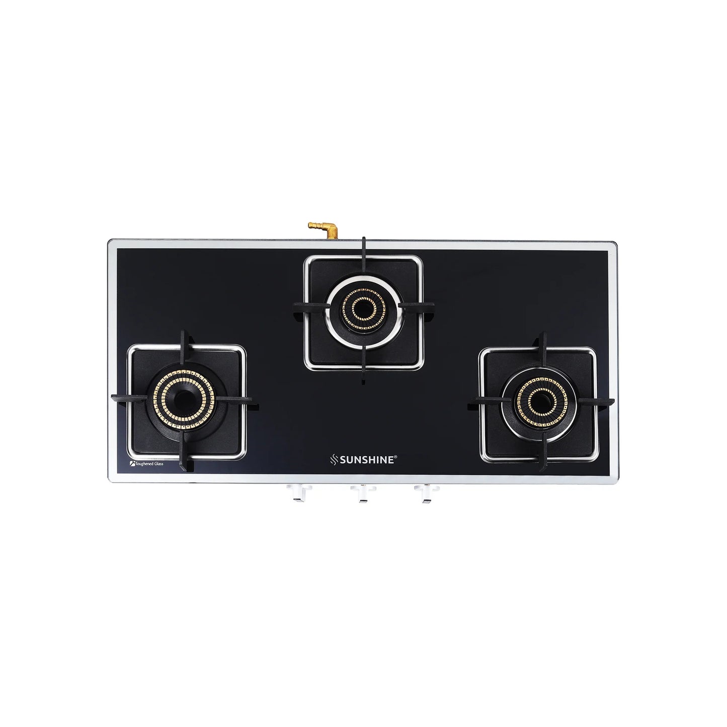 Sunshine Arrow Glass Top Gas Stove (3 Burner, Manual Ignition)