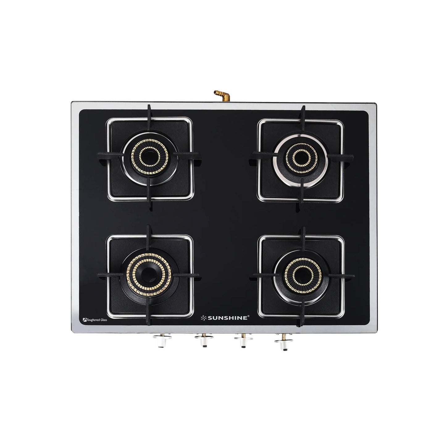 Sunshine Arrow Glass Top Gas Stove (4 Burner, Manual Ignition)