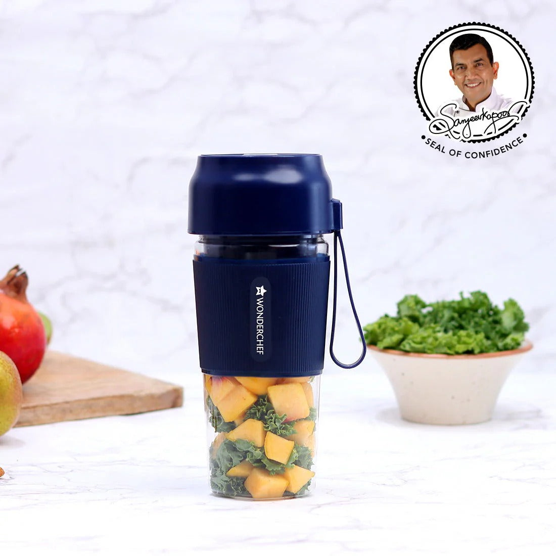 Wonderchef Nutri Cup Portable Blender (Blue, 300ml)