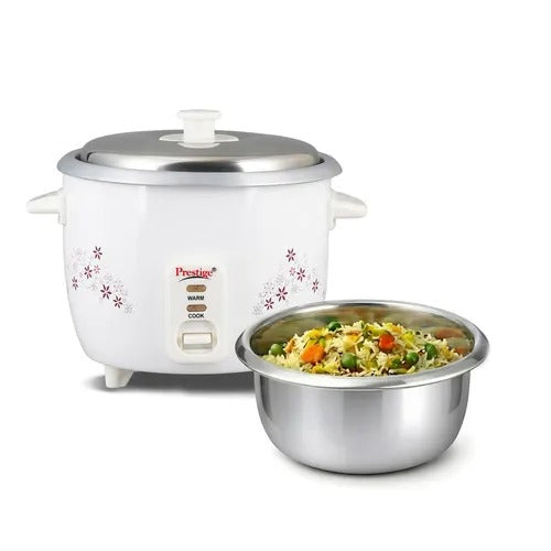 Prestige Delight PRWO 1.5 Electric Rice Cooker, Off White (1.5L)