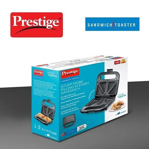 Prestige PSDP 01 Deep Sandwich Maker (Black, 750W)