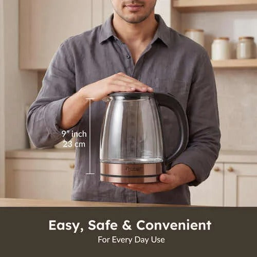 Prestige PKGB Glass Electric Kettle (Copper & Transparent, 1.8 Litre)