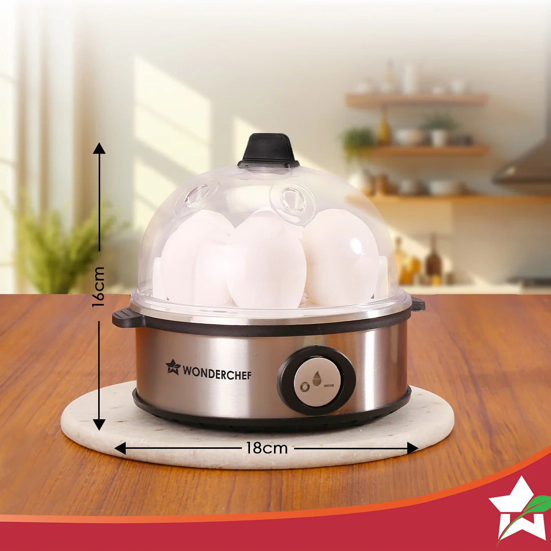 Wonderchef Essenza Instant Egg Boiler (7 Egg Capacity, 350W)