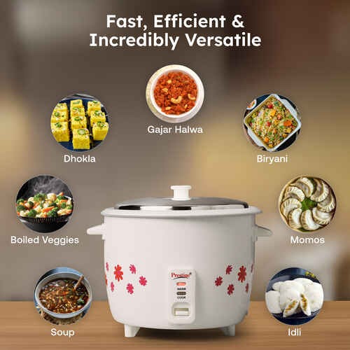 Prestige PRWO 1.8-2 Electric Rice Cooker, Close Fit Lid (1.8L)