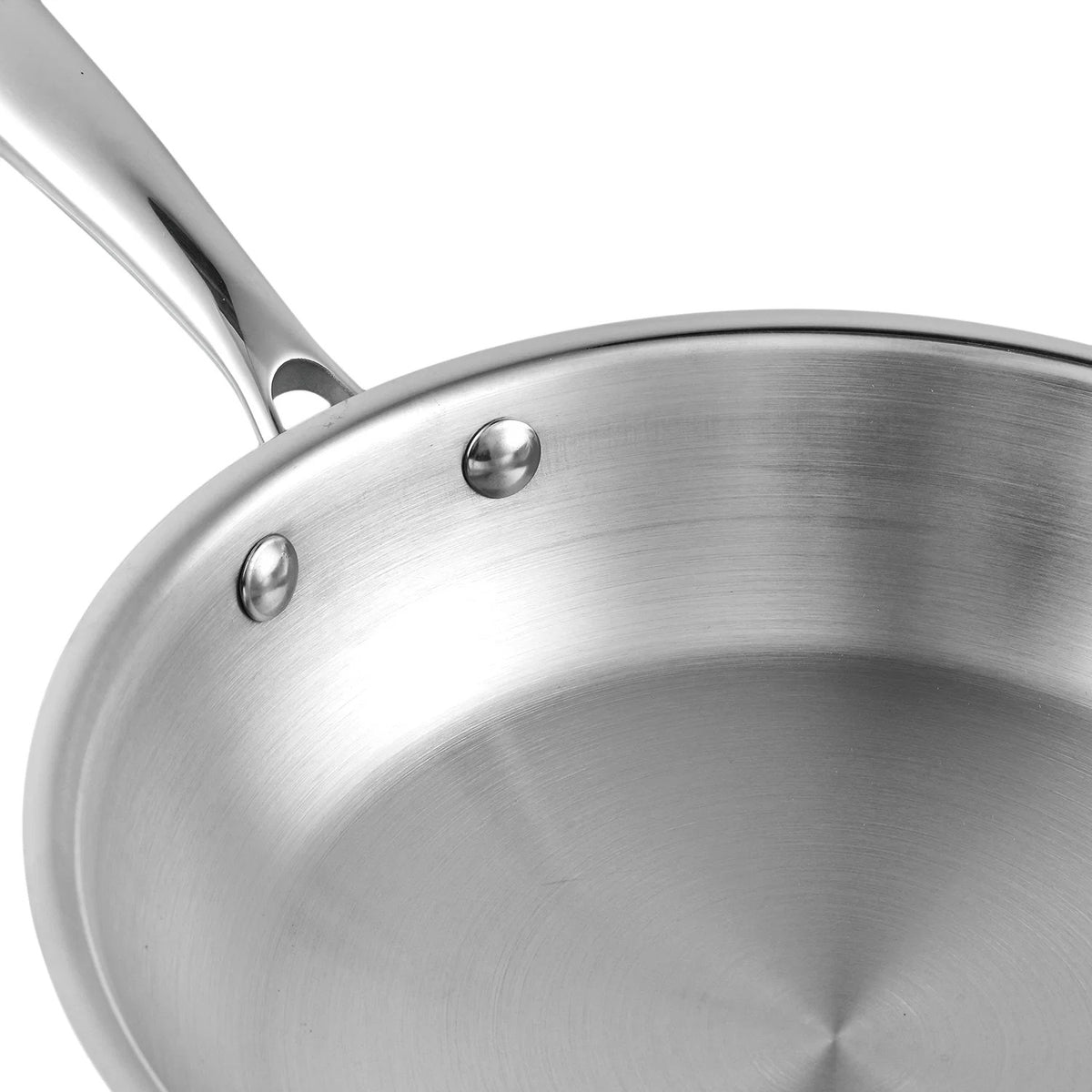 Vinod Platinum Triply Stainless Steel Frypan, Induction Friendly (20 cm)
