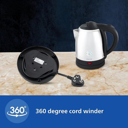 Philips Electric Kettle (Silver & Black, 1.5 Litre)