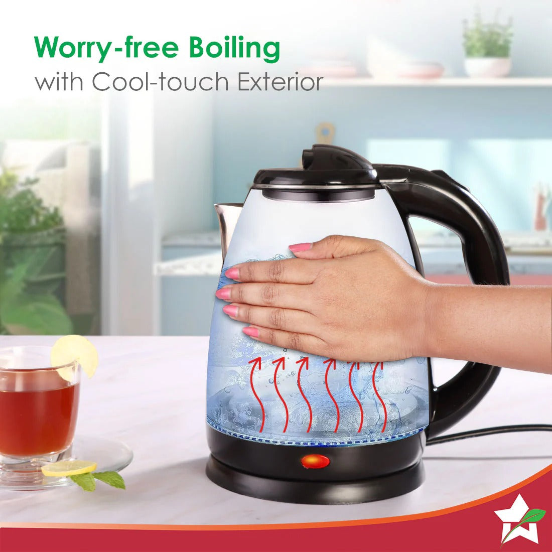 Wonderchef Essenza Cool Touch Electric Kettle (Black, 1.8 Litre)