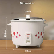 Prestige PRWO 1.8-2 Electric Rice Cooker, Close Fit Lid (1.8L)