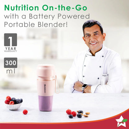 Wonderchef Nutri Cup Portable Blender (Pink, 300ml)