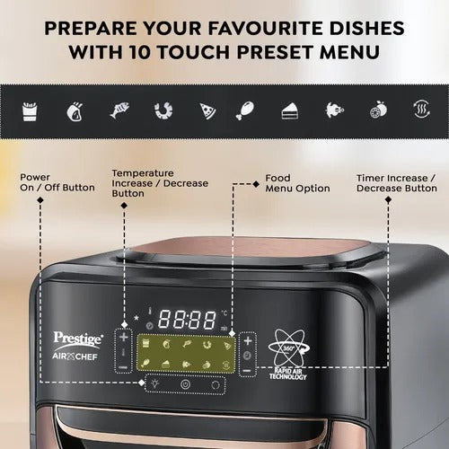 Prestige AirChef Air Fryer Oven (Rose Gold) (12L)