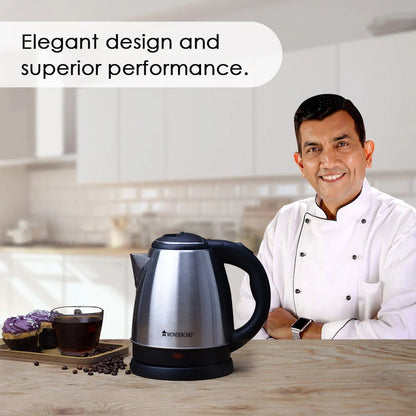 Wonderchef Crescent Electric Kettle (Silver, 1.5 Litre)