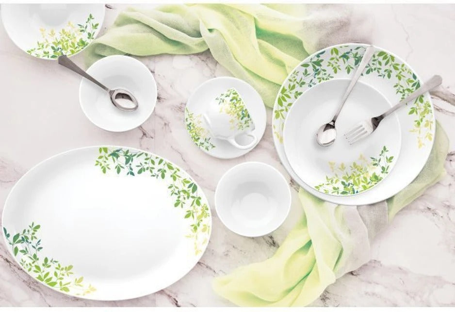 Cello Royale Green Orchard Opalware Dinner Set (27 Pieces)