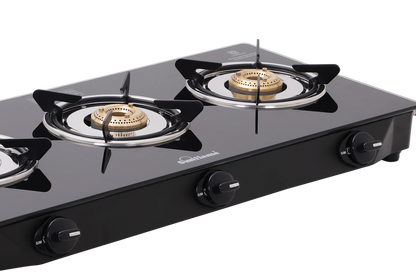 Sunflame Naples Glass Top Gas Stove (3 Burner, Manual Ignition)