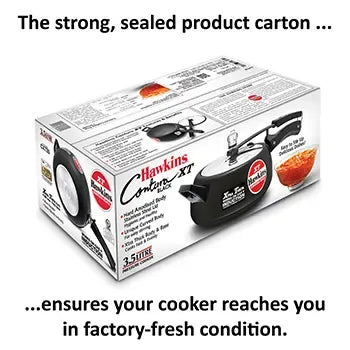 Hawkins Contura Black XT Pressure Cooker (3.5 Litre, Induction Compatible) (CXT 35)