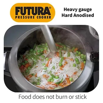 Hawkins Futura Hard Anodised Pressure Cooker (9 Litre, Inner Lid Pressure Cooker) (FP 90)