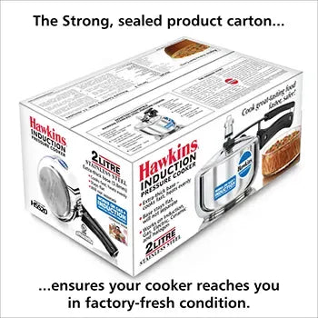 Hawkins Stainless Steel Pressure Cooker (2 Litre, Induction Compatible) (HSS20)