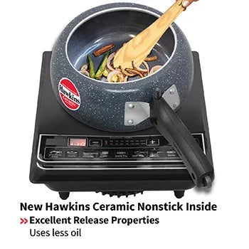 Hawkins Ceramic Pressure Cooker (2 Litre, Induction Compatible) (ICC 20)