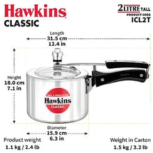 Hawkins Classic Induction Pressure Cooker (2 Litre, Aluminium Pressure Cooker) (ICL 2T)