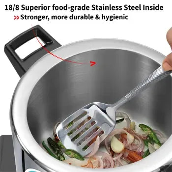 Hawkins Tri-Ply Stainless Steel Classic Pressure Cooker (5 Litre, Induction Compatible) (SSTCL 50)