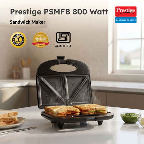 Prestige PSMFB Sandwich Toaster (Black, 800W)