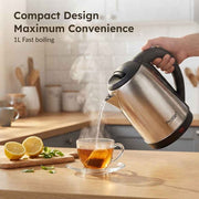 Prestige PKNSS Electric Kettle (Silver & Black, 1 Litre)