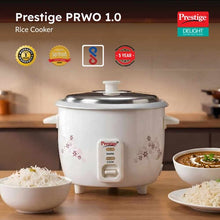 Prestige Delight PRWO 1.0 Electric Rice Cooker, Off White (1L)