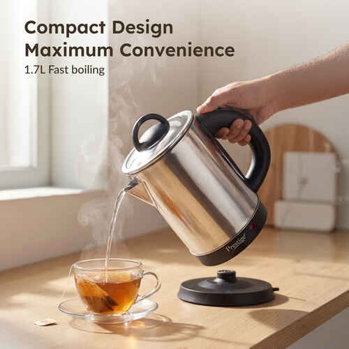 Prestige PKGSS Electric Kettle (Silver & Black, 1.7 Litre)