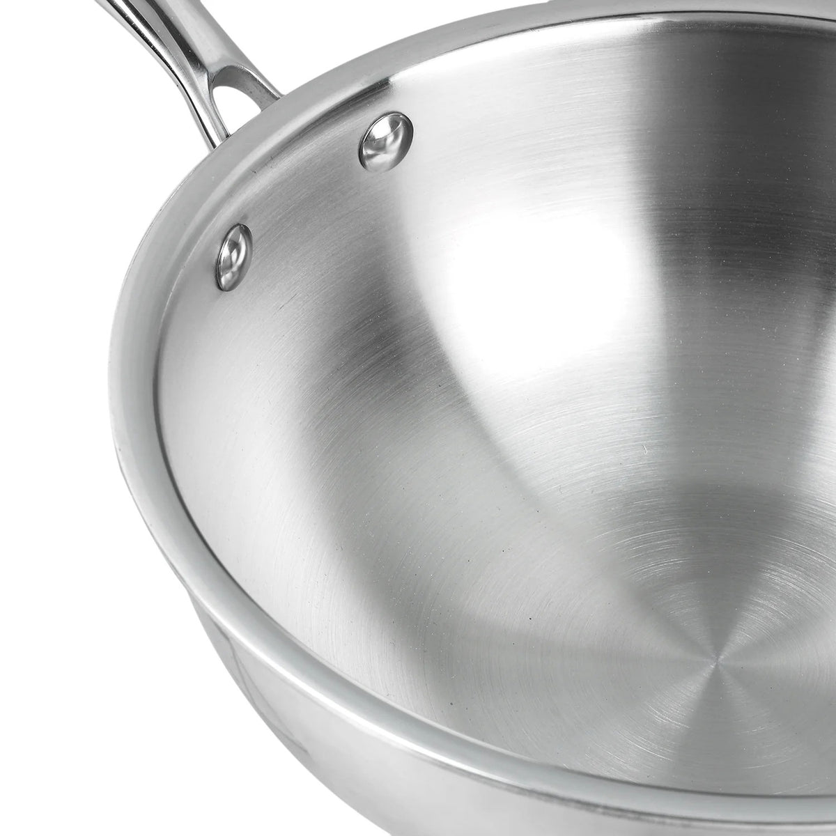 Vinod Platinum Triply Stainless Steel Deep Frypan with Lid, Induction Friendly (22 cm)