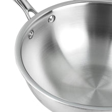 Vinod Platinum Triply Stainless Steel Deep Frypan with Lid, Induction Friendly (22 cm)