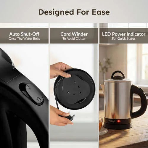 Prestige PKGSS Electric Kettle (Silver & Black, 1.7 Litre)