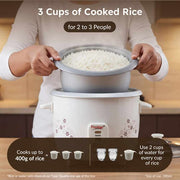 Prestige Delight PRWO 1.0 Electric Rice Cooker, Off White (1L)