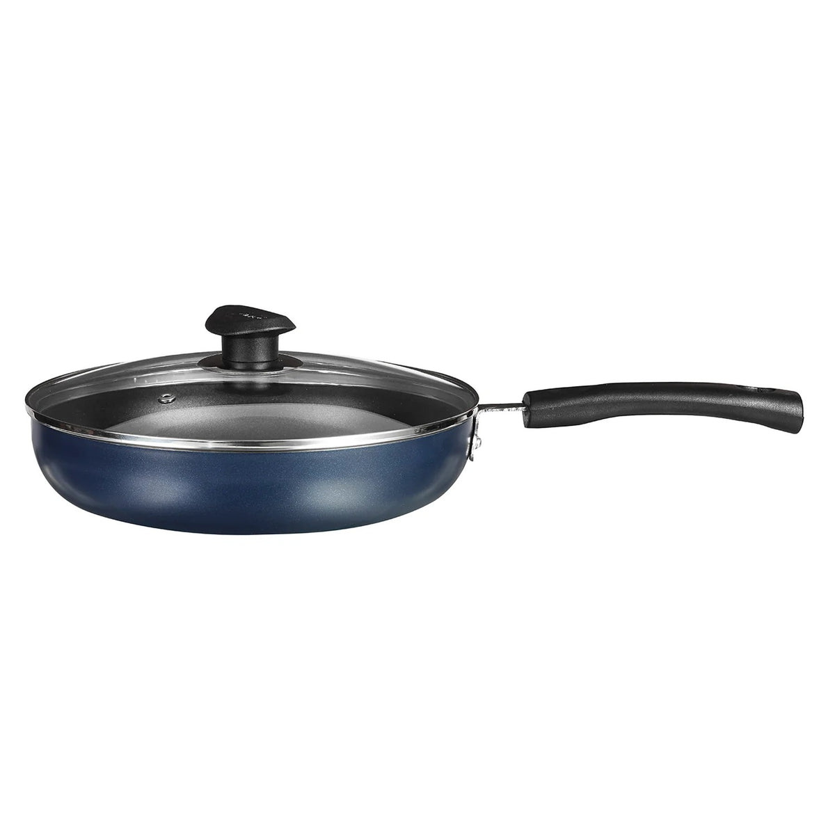 Vinod Zest Non-Stick Deep Fry Pan with Glass Lid (22 cm)
