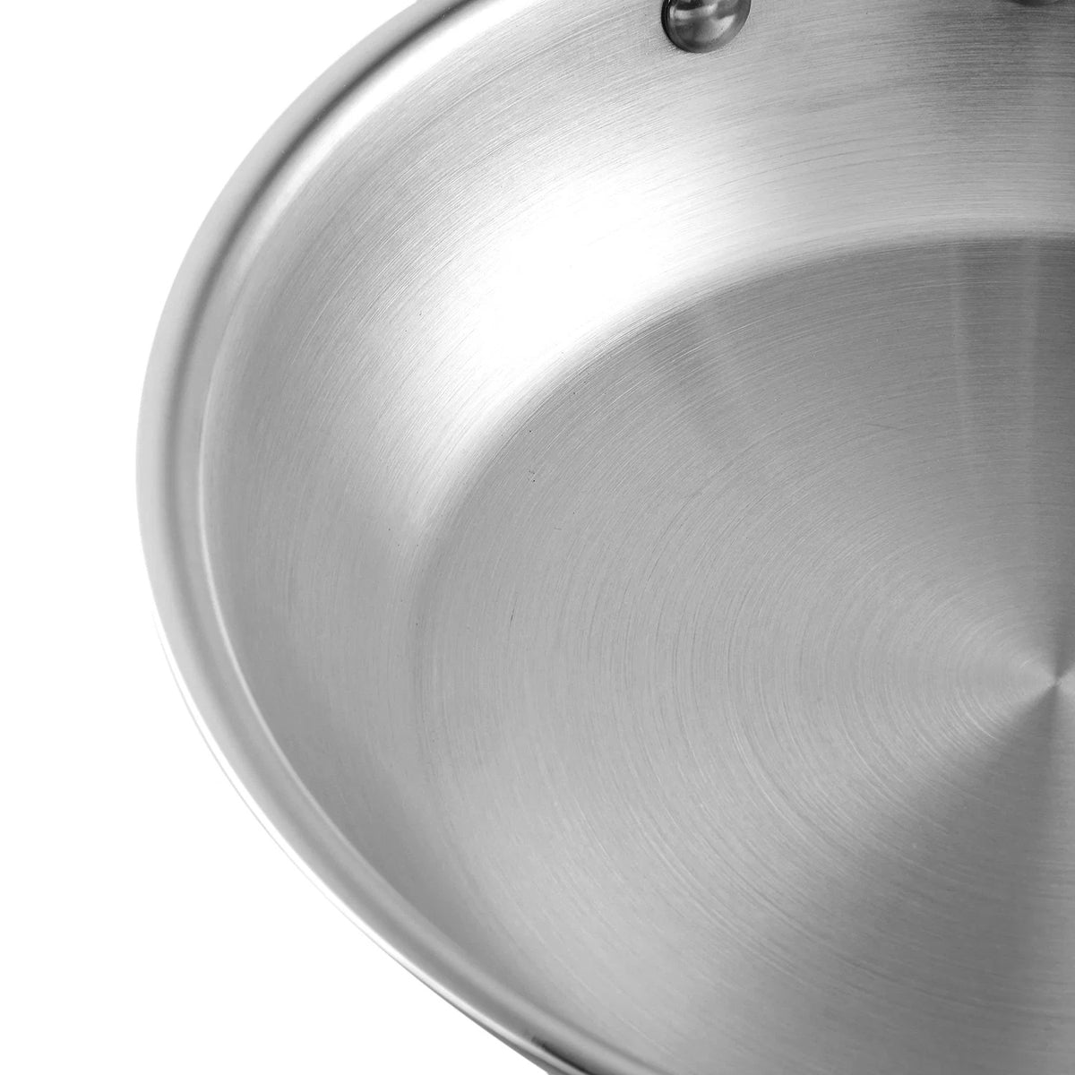 Vinod Platinum Triply Stainless Steel Frypan, Induction Friendly (22 cm)