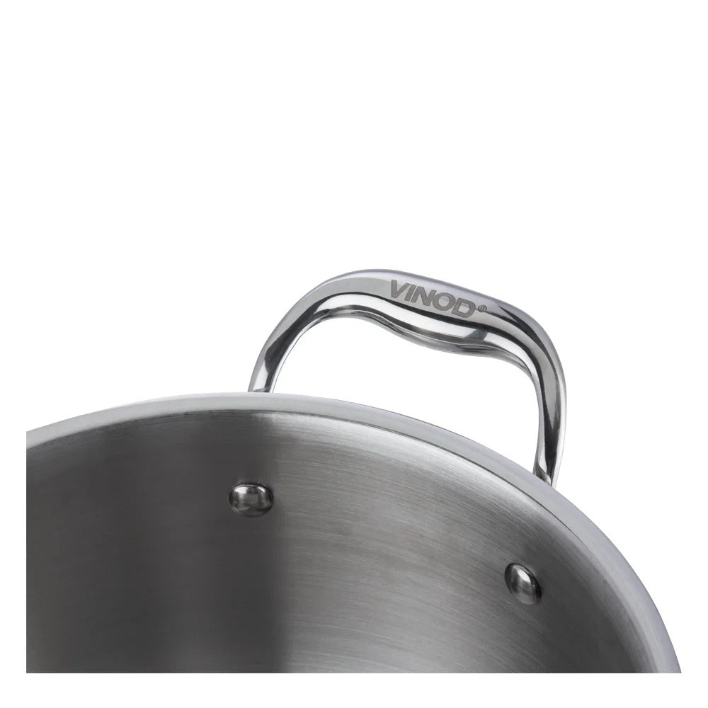 Vinod Platinum Triply Stainless Steel Saucepot with Lid (1.8 L)