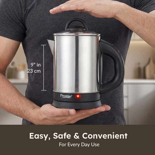 Prestige PKGSS Electric Kettle (Silver & Black, 1.7 Litre)