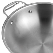 Vinod Platinum Triply Stainless Steel Wok, Induction Friendly (26 cm)